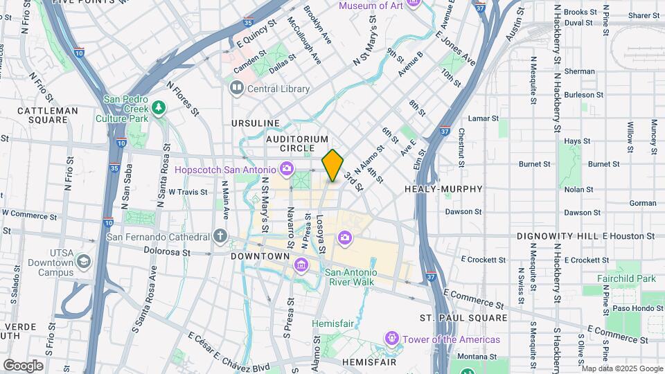 505 E Travis St Map and Location Details