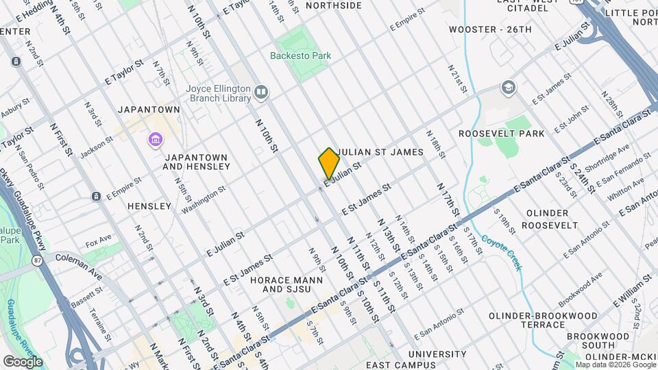 518 E Julian St Mapa y Detalles de la Ubicación