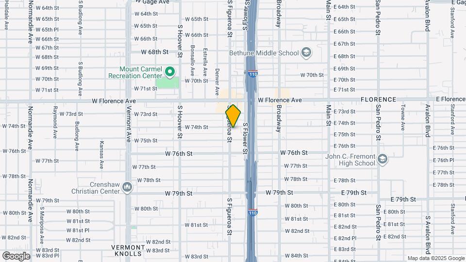 7404 S Figueroa St Map and Location Details