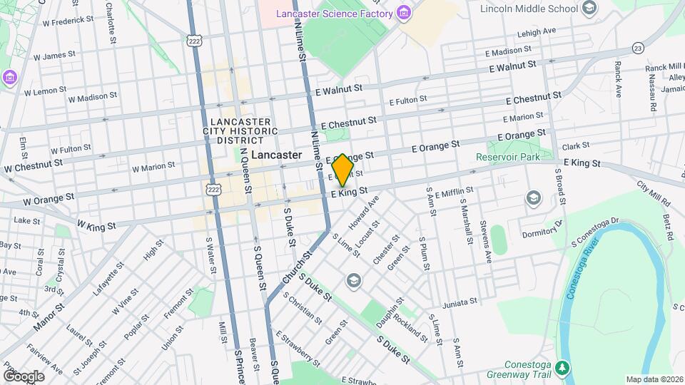 225 E King St, Unit 1 Map and Location Details