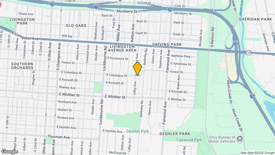 1441 E Columbus St Map and Location Details