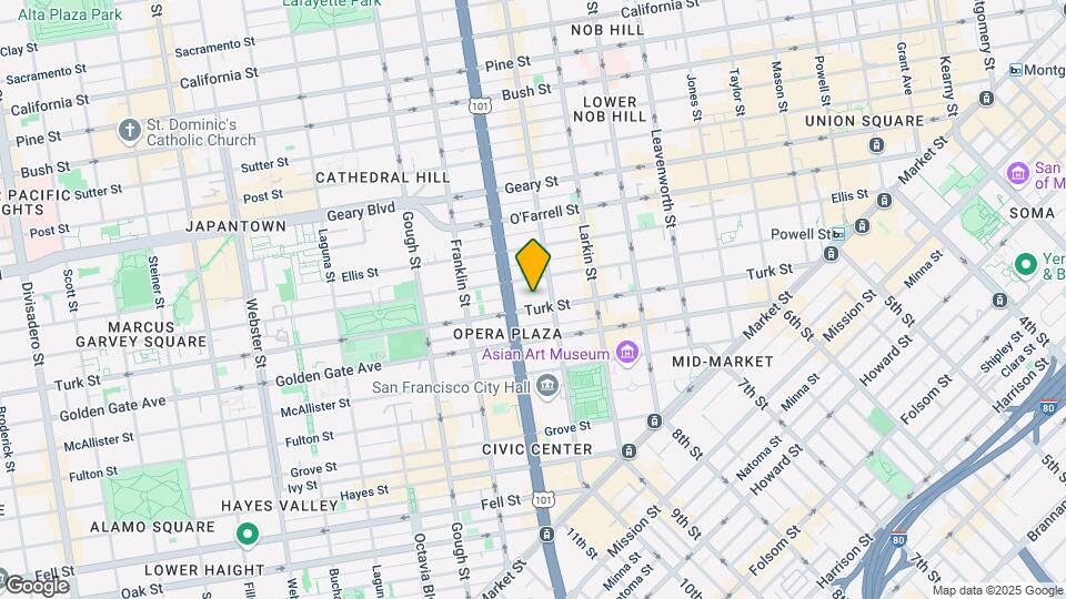 640 Turk St Map and Location Details