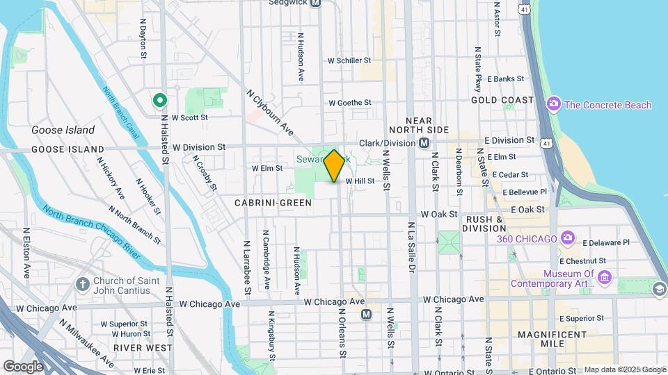 1042 N Orleans St, Unit 2 Map and Location Details