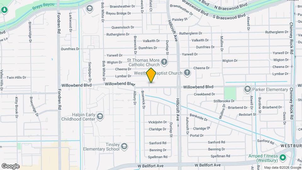 6014 Willowbend Blvd Map and Location Details