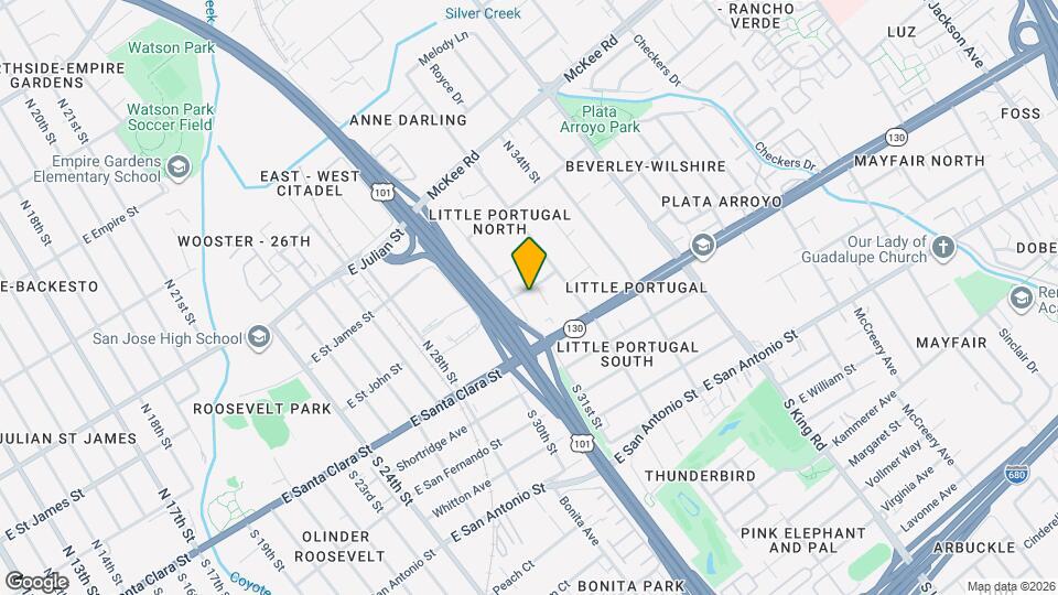 1520 E St John St Map and Location Details