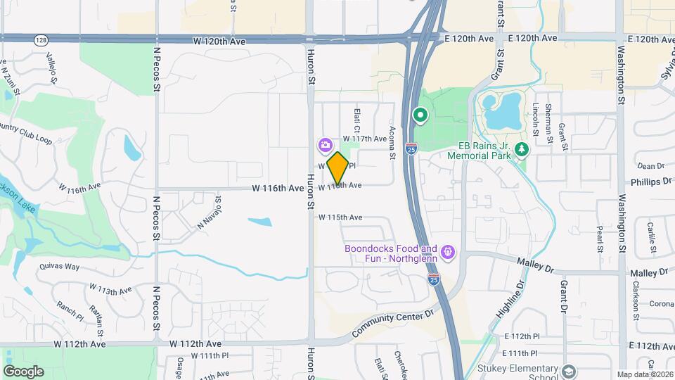 654 W 116th Ave Map and Location Details