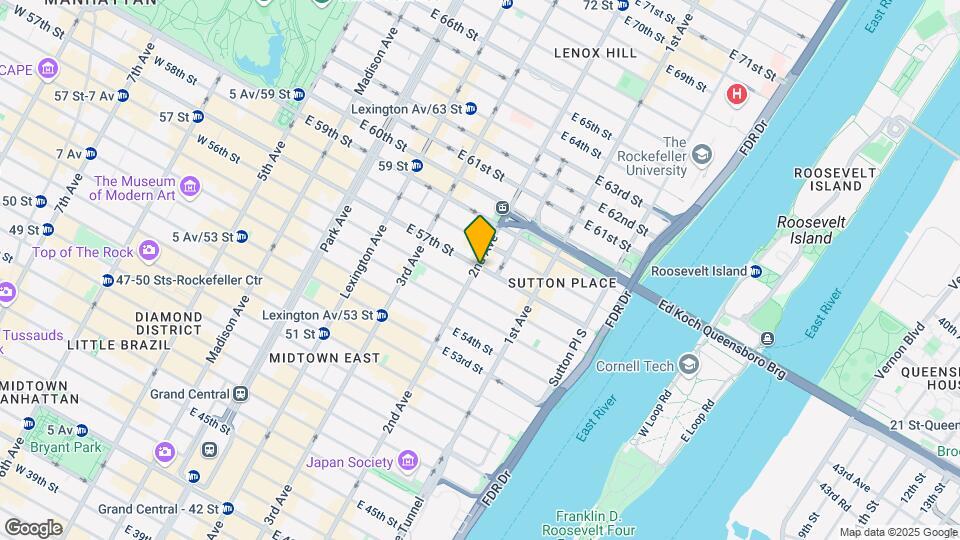 300 E 57th St, Unit FL9-ID1784 Map and Location Details
