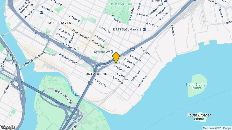 727 E 136th St Map and Location Details