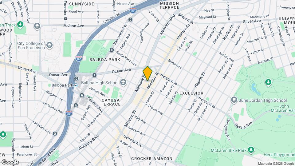 4758-4764-4764 Mission St Map and Location Details