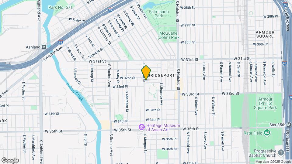 3119 S Morgan St Map and Location Details