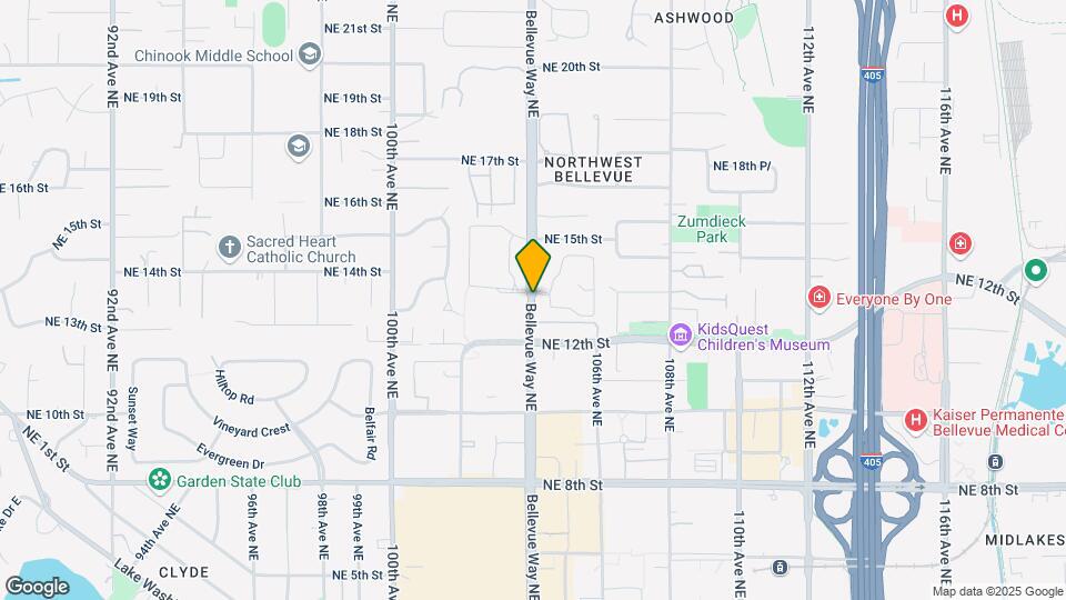 1276 Bellevue Way NE Map and Location Details