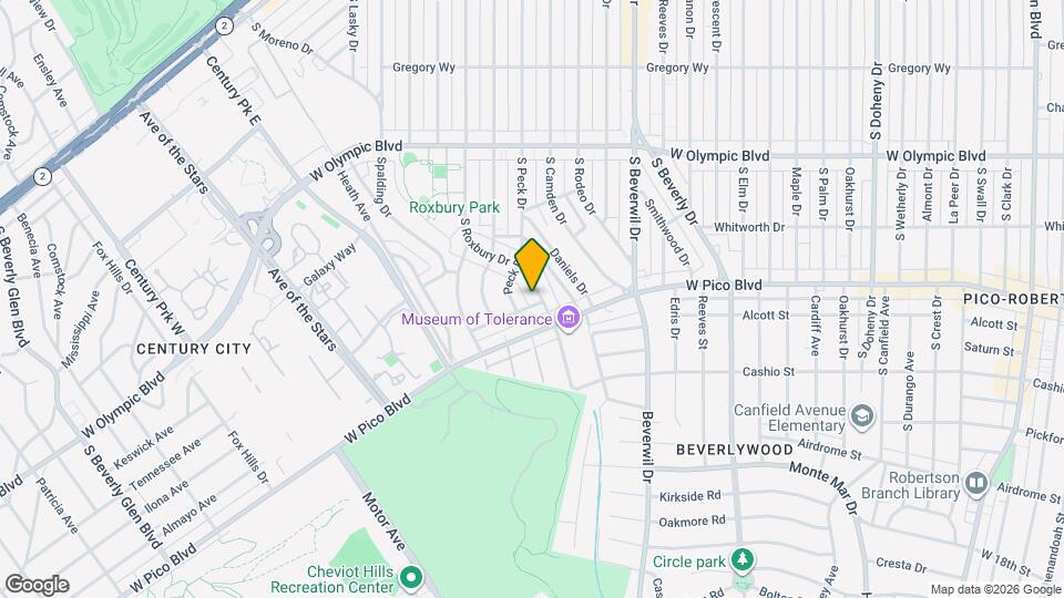 1335 S Roxbury Dr Map and Location Details