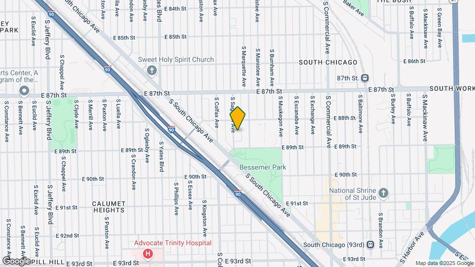 8825 S Saginaw Ave Map and Location Details
