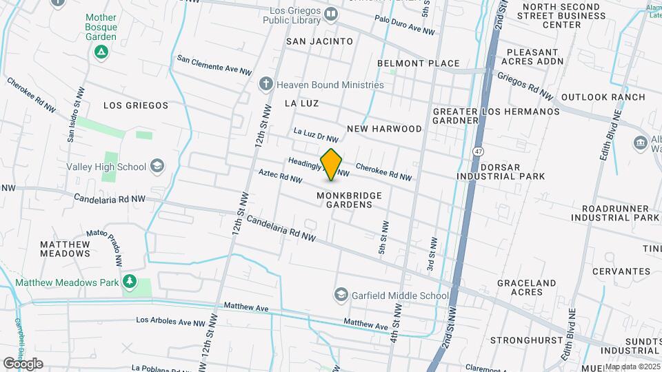 809 Aztec Rd Map and Location Details