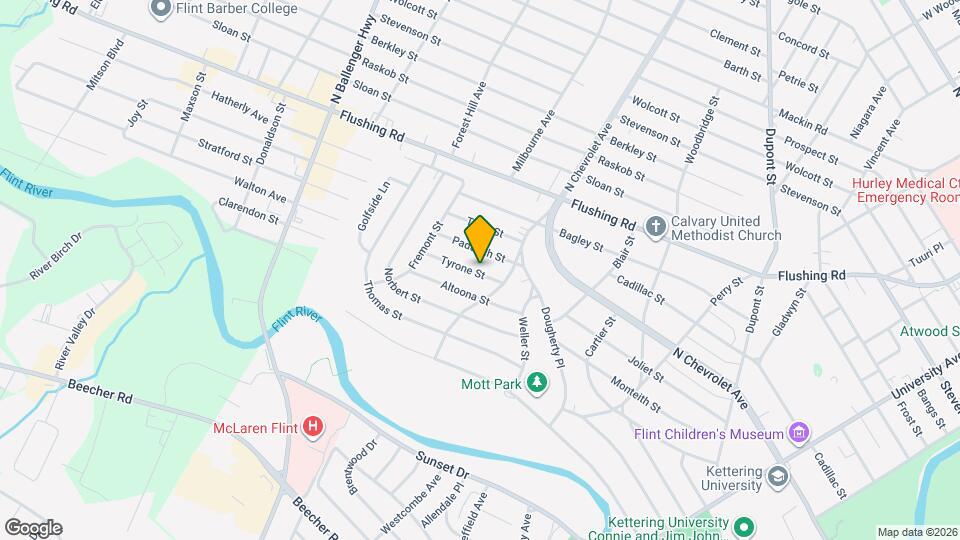 2524 Tyrone St Map and Location Details