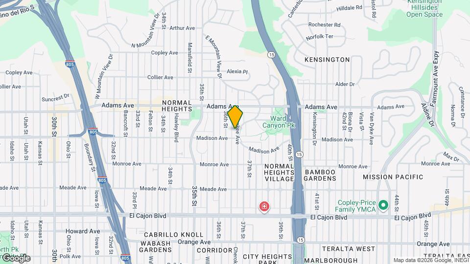 4616 Cherokee Ave Map and Location Details