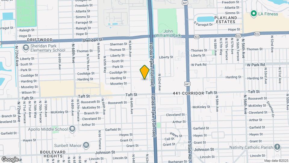 6301 Moseley St Map and Location Details