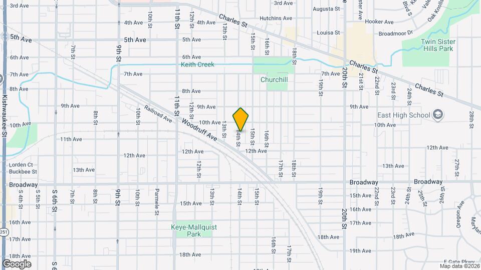 1128 14th St, Unit 1 Map and Location Details