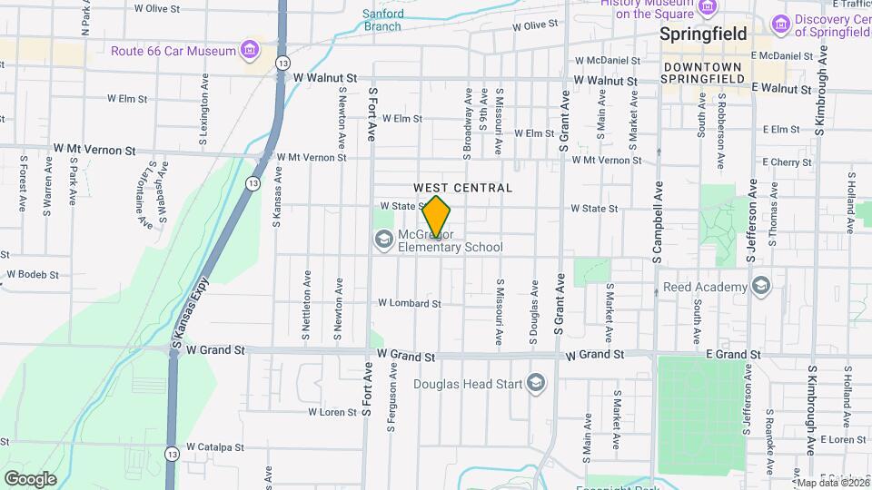 1036 W Monroe Terrace Map and Location Details