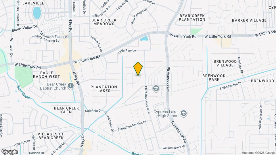 19426 Plantation Bend Ln Map and Location Details