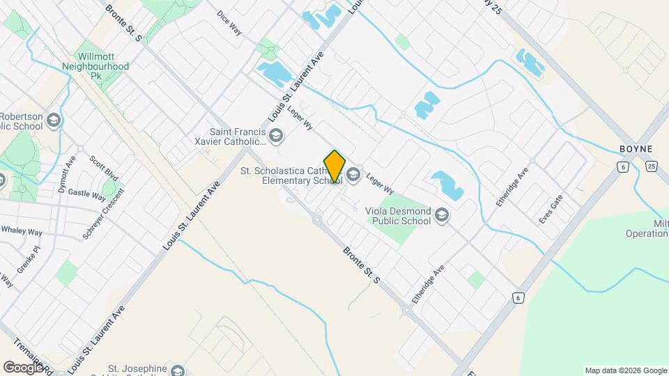 All-Inclusive 2-Bedroom Basement Apartment with Parking – Milton Map and Location Details