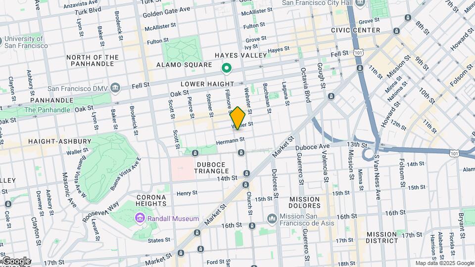 124 Fillmore St Map and Location Details