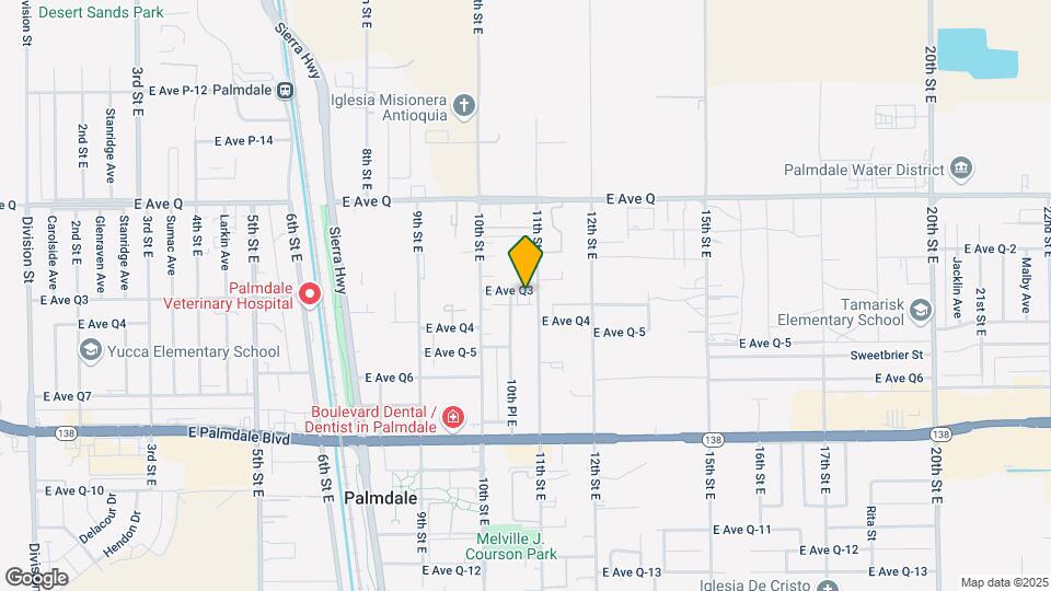 1050 E Ave. Q-3 Mapa y Detalles de la Ubicación