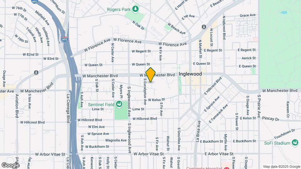 231 W Olive St Map and Location Details