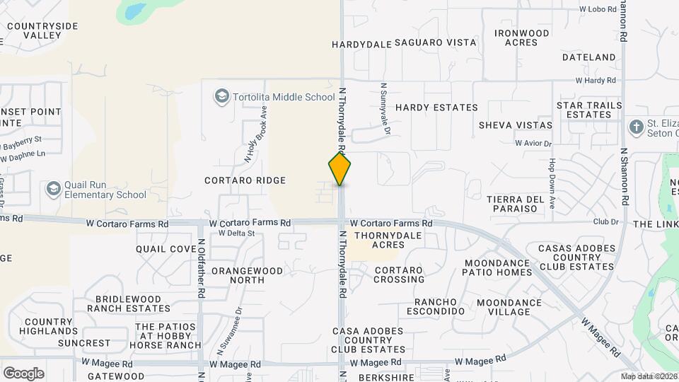 8487 N Thornydale Rd Map and Location Details