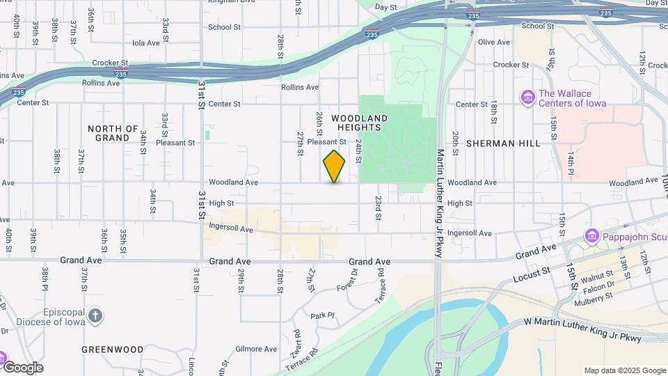 2502 Woodland Ave Map and Location Details