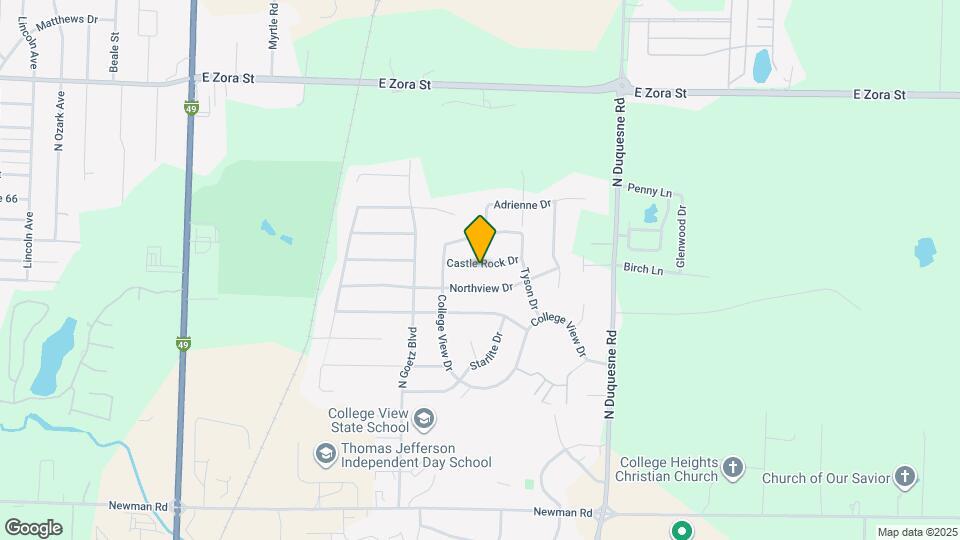 3726 Castle Rock Dr Map and Location Details