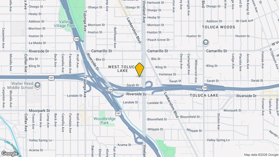 11010 Hortense St, Unit 1/4 Mapa y Detalles de la Ubicación