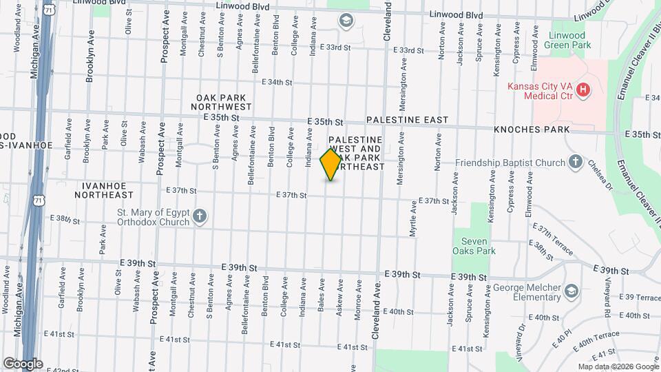 3637 Bales Ave Map and Location Details