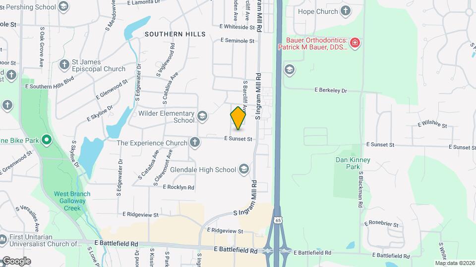 3335 E Sunset St Map and Location Details