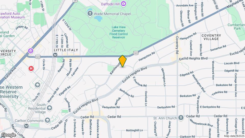 2544 Overlook Rd Mapa y Detalles de la Ubicación