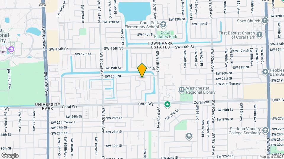 9815 SW 21st St, Unit 1 Map and Location Details