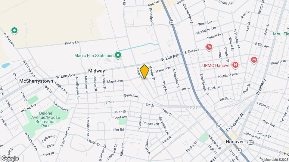 477 High St Map and Location Details