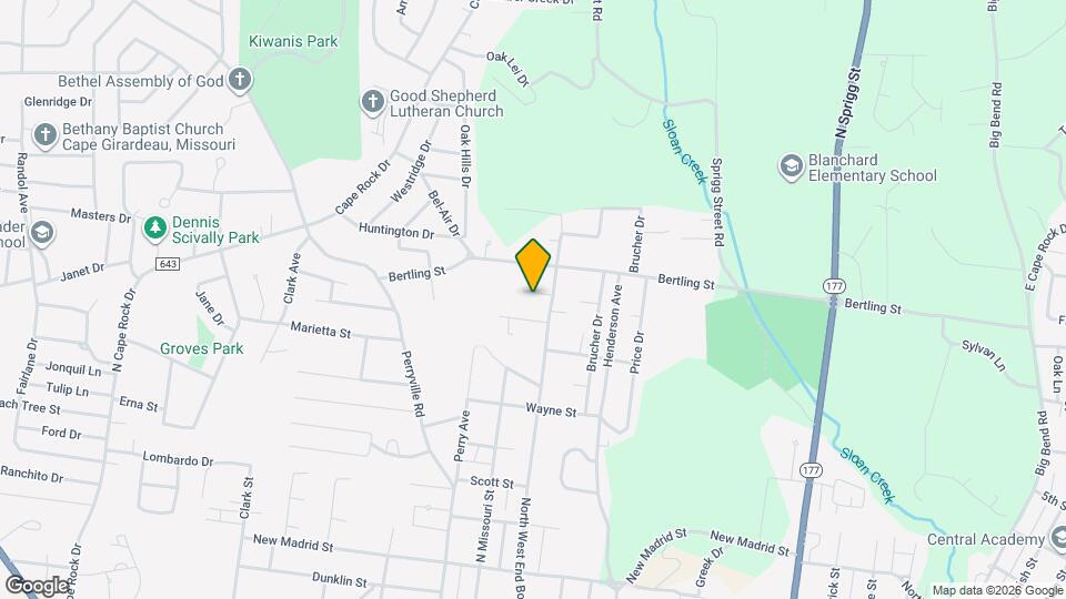 1413 Carter St Map and Location Details