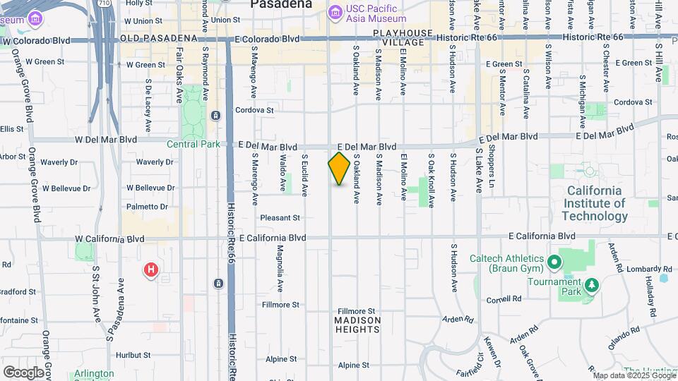 444 S Los Robles Ave Map and Location Details