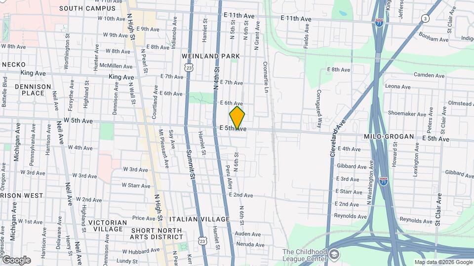 283 E 5th Ave Map and Location Details