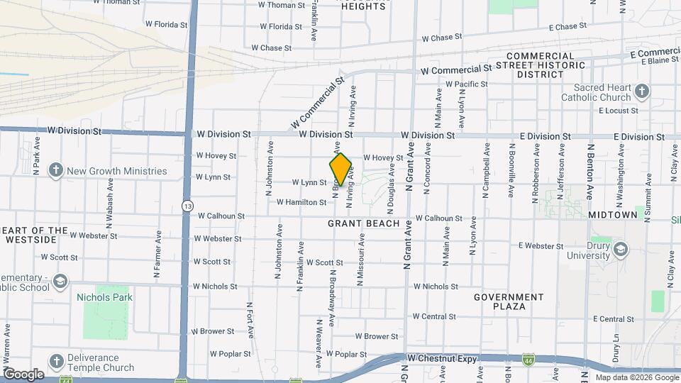 1342 N Broadway Ave Map and Location Details