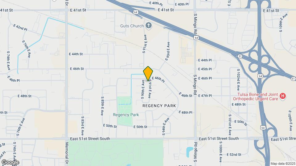 4612 S 91st E Ave Map and Location Details