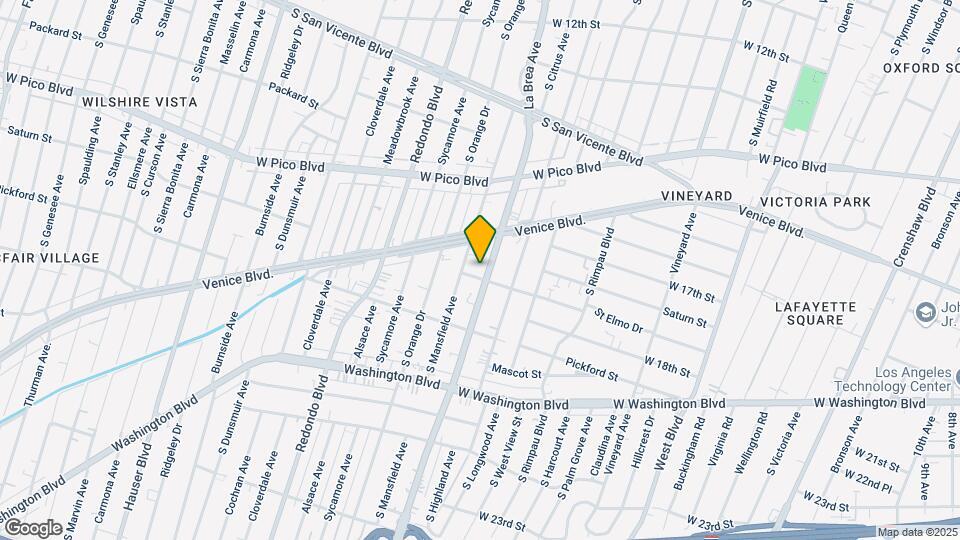 1645 S La Brea Ave Map and Location Details