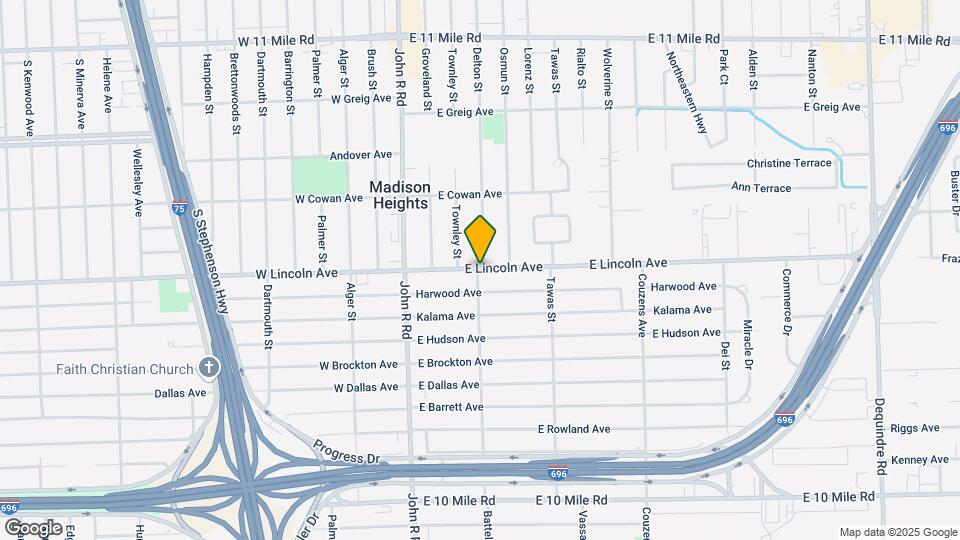 319 E Lincoln Ave Map and Location Details
