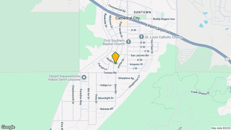 37910 Palo Verde Dr, Unit Cathedral City Casita Mapa y Detalles de la Ubicación