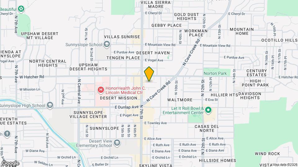 723 E Sunnyslope Ln Map and Location Details