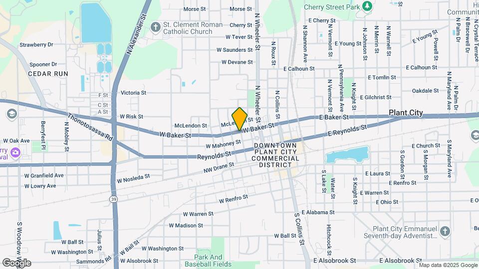 501 W Baker St Mapa y Detalles de la Ubicación