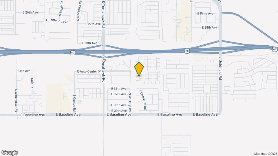 3502 S Chaparral Rd Map and Location Details