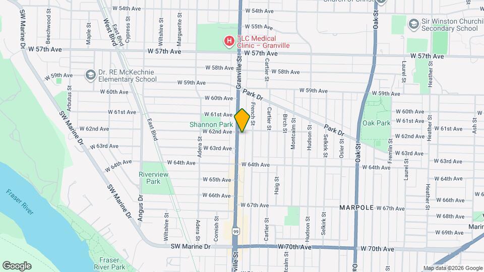 7828 Granville St Map and Location Details