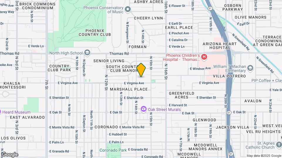 1422 E Virginia Ave, Unit Front Map and Location Details
